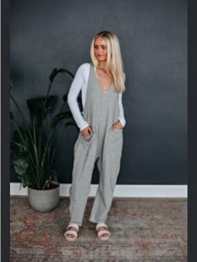 Light Gray Boutique Jumpsuit